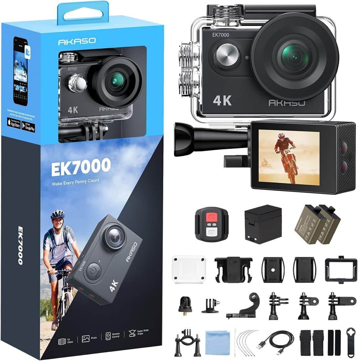 Test de la caméra sport AKASO EK7000 : performance 4k et étanchéité à 30m