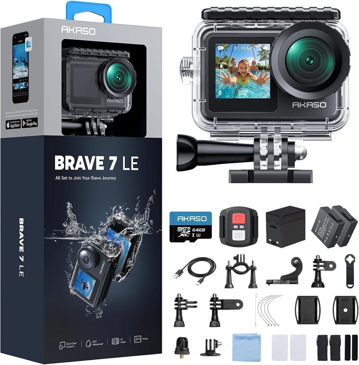 Test de l'action cam AKASO Brave 7 : performance 4k et double écran