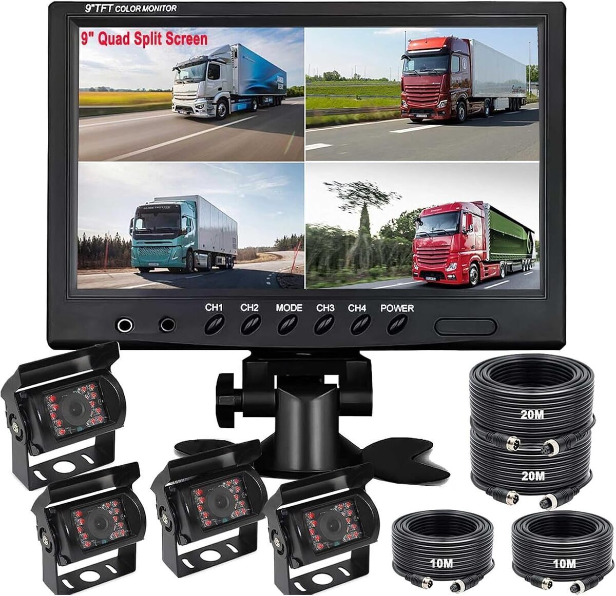 Test du kit de caméra de recul filaire 9 pouces : moniteur HD pour véhicule