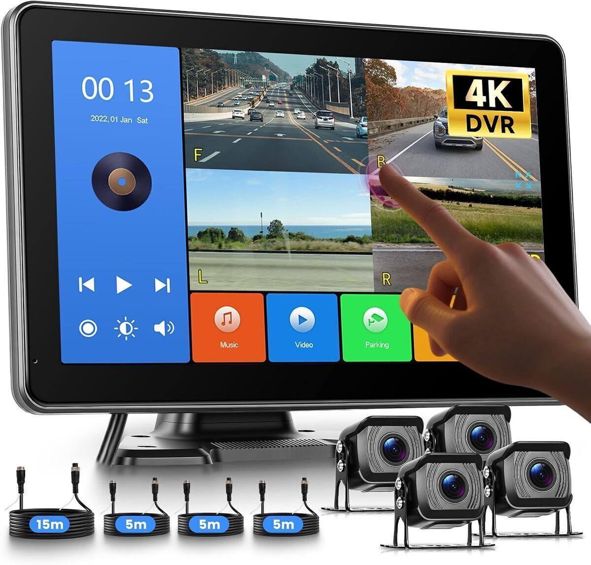 Test Hodozzy caméra de recul 4 canaux : écran tactile et vision nocturne